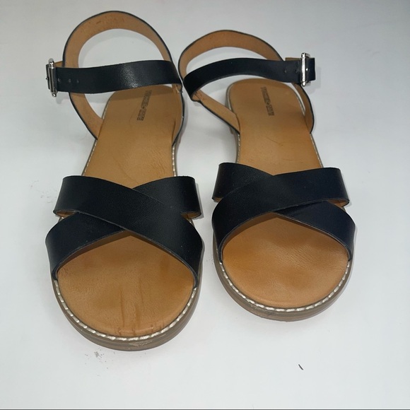 Tucker & Tate Nordstrom Black Faux Leather Ankle Strap Sandals - Picture 5 of 13